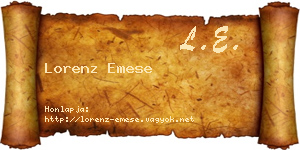Lorenz Emese névjegykártya